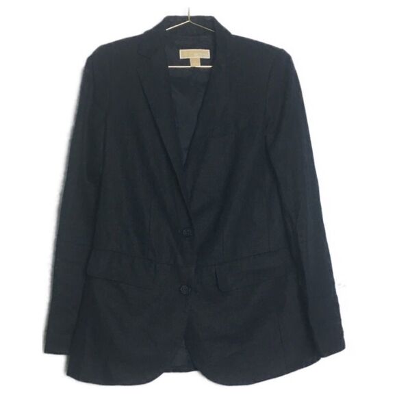 MICHAEL Kors Navy Linen Blazer - Picture 1 of 8